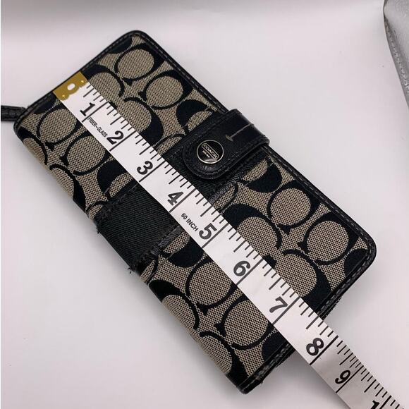 COACH Black Gray Signature Wallet - Picture 15 of 15